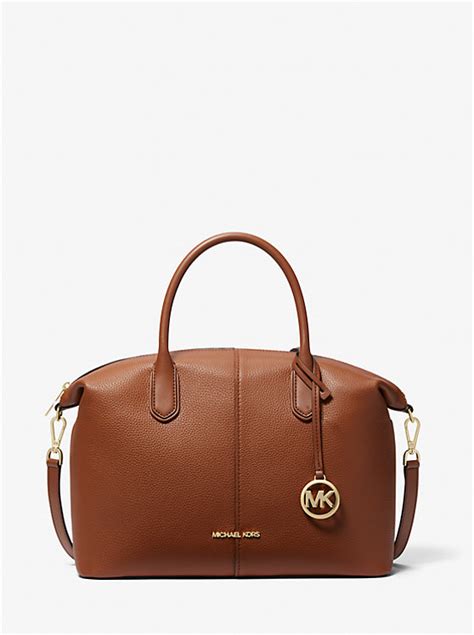 michael kors aubrey large satchel|Hyde Large Pebbled Leather Satchel .